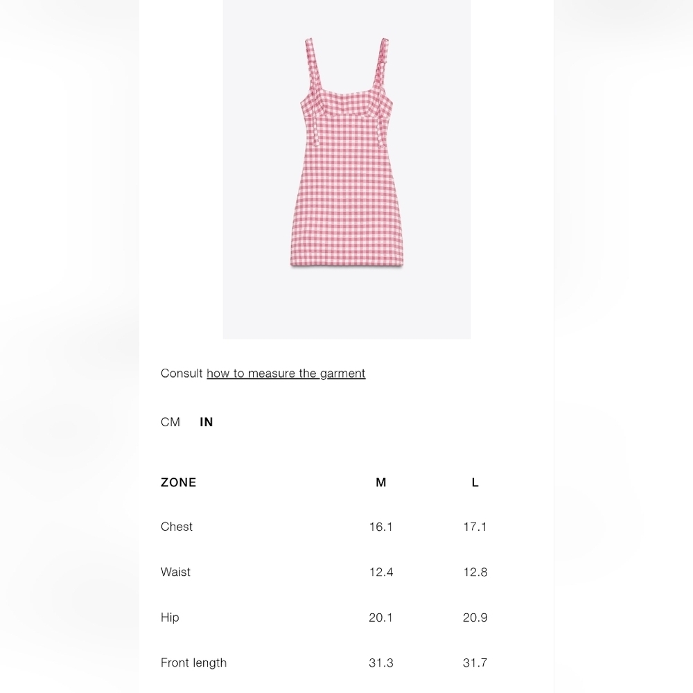 Zara Pink Plaid Mini Dress Sz L - Picture 3 of 16